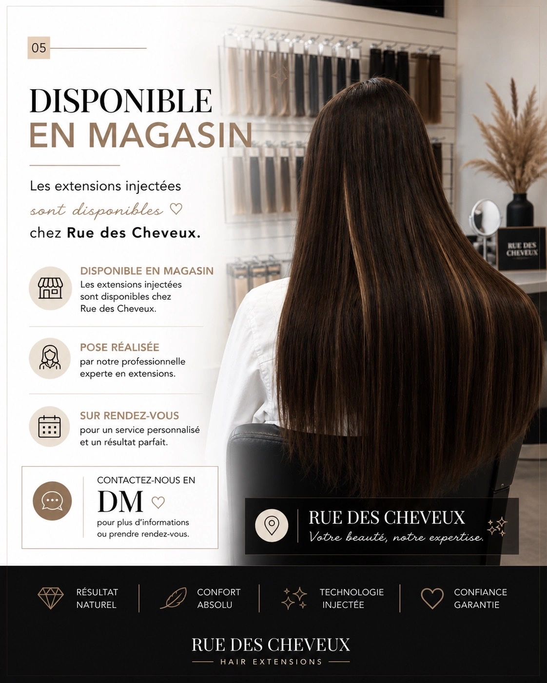 Extensions injectées cheveux roux bouclés, qualité Remy Hair cuticules alignées