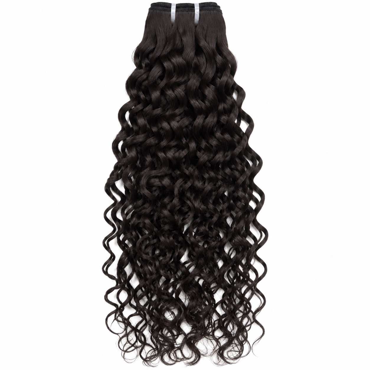 Tissage cheveux naturels bouclé noir clair 1B