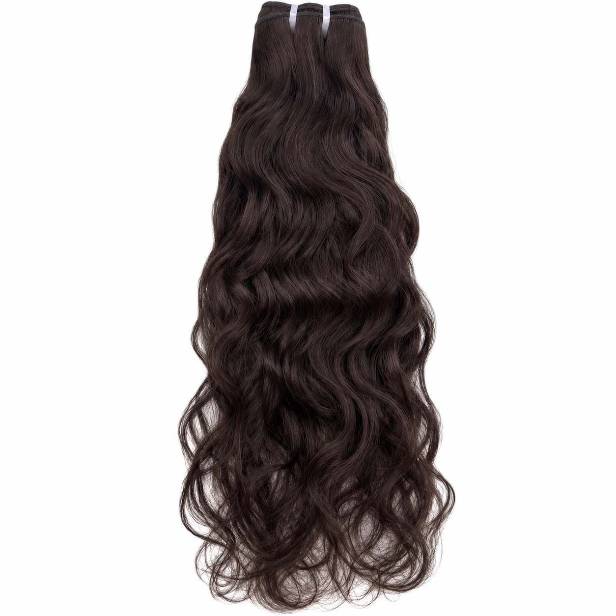 Tissage cheveux naturels ondulé naturel noir clair 1B